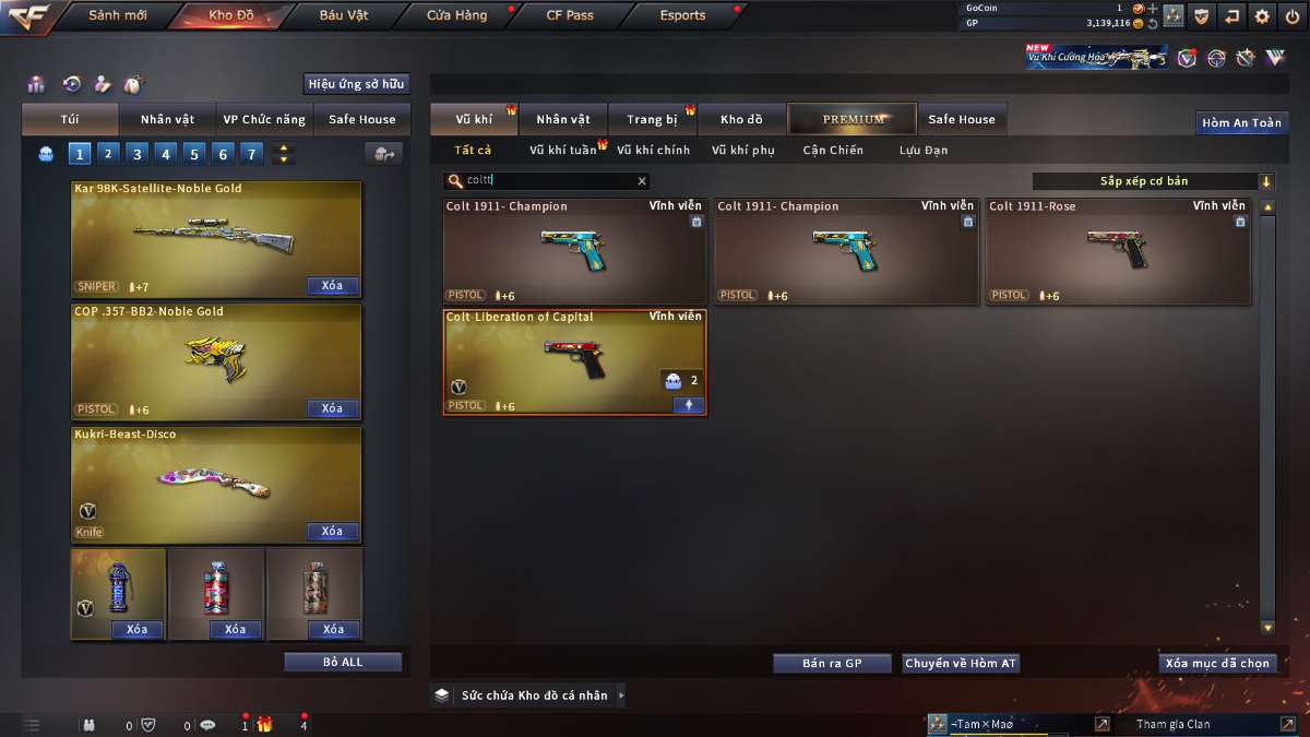 shop acc cf uy tin gia re